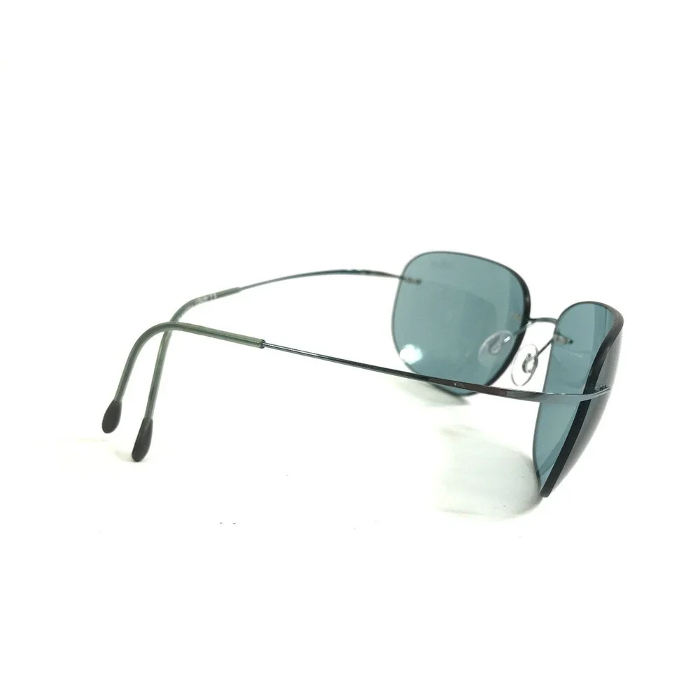Silhouette Sunglasses M8571 /45 6075 Blue Rimless Frames with Light Blue Lenses